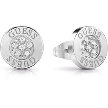  Ladies Round Stud With Signature Guess Writing And Swarovski Crystals