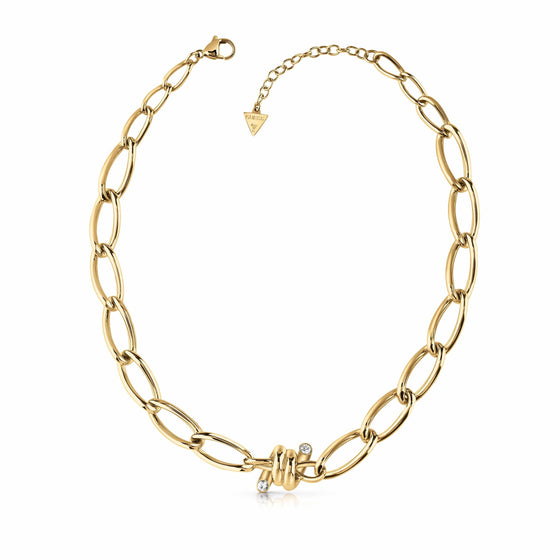 Ladies Gold-Plated Love Necklace With Swarovski Crystals