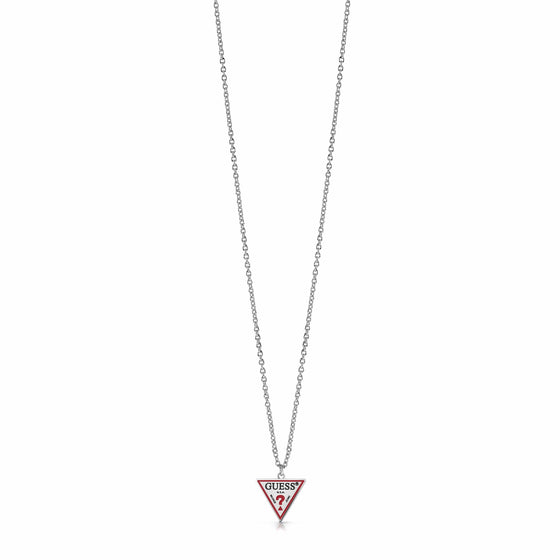 Ladies Slim Stainless Steel Necklace With Triangle Guess Pendant