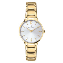  Ladies Gold Plated Bracelet Watch With Silver Dial