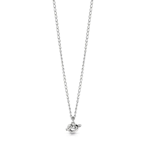 Ladies Stainless Steel Knot Necklace With Swarovski Crystals